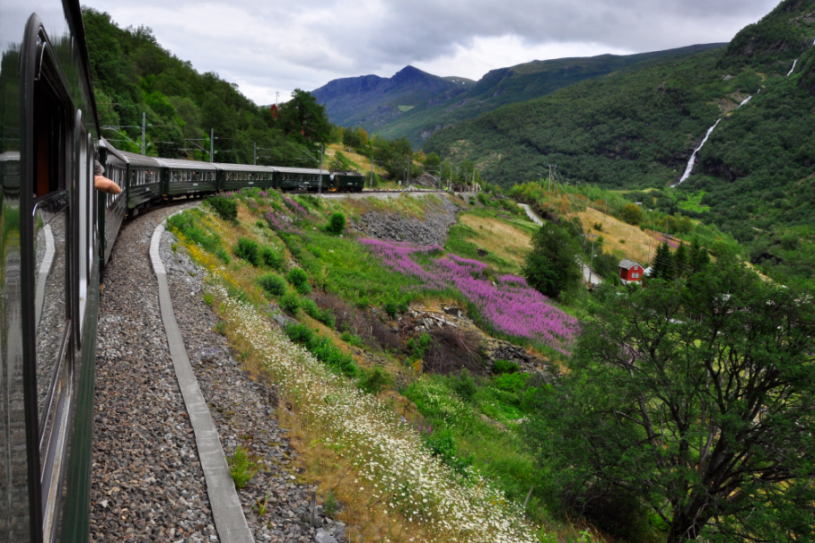 Flåm Railway, Flåm, Aurlandsfjord, Norway